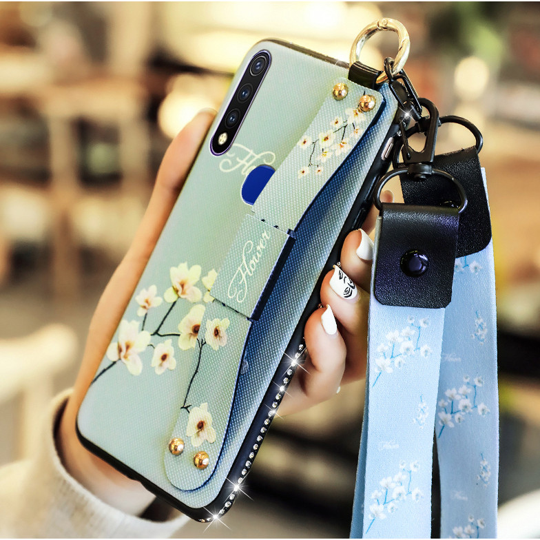 Ốp lưng điện thoại đính đá có giá đỡ dành cho Vivo Y19