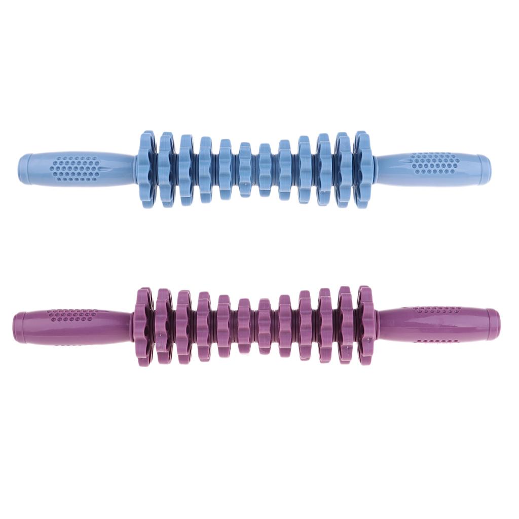 Multi-Functional Massage Roller Stick Back Neck Calf Leg Massager Purple