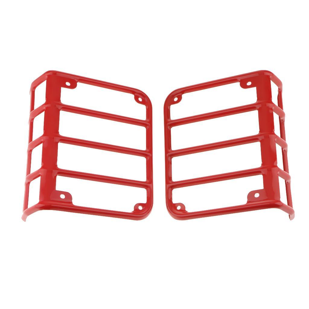 2Pcs Front Guard Rear Tail Light Cover for 2007-2016 Jeep Wrangler