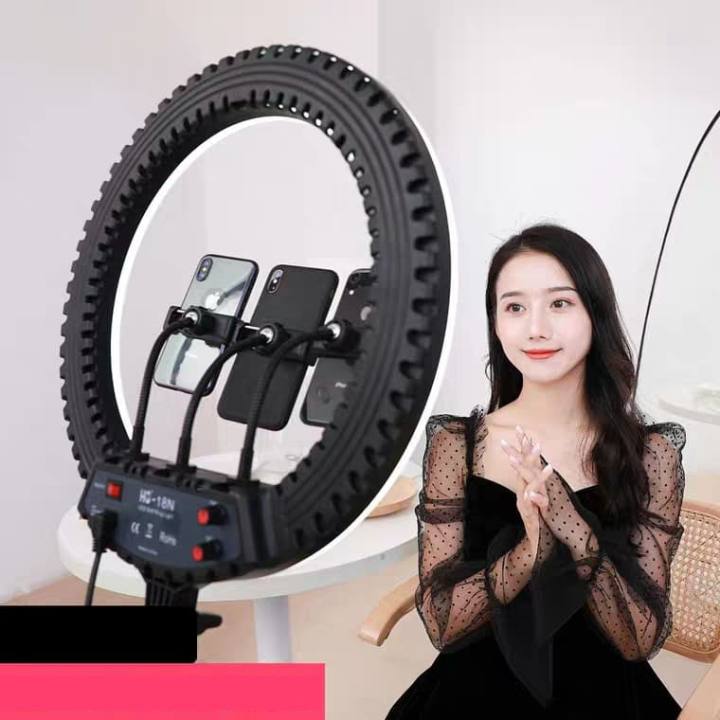 Đèn Livestream Size 54cm (Kèm Cả Chân Đỡ &amp; Kẹp Điện Thoại