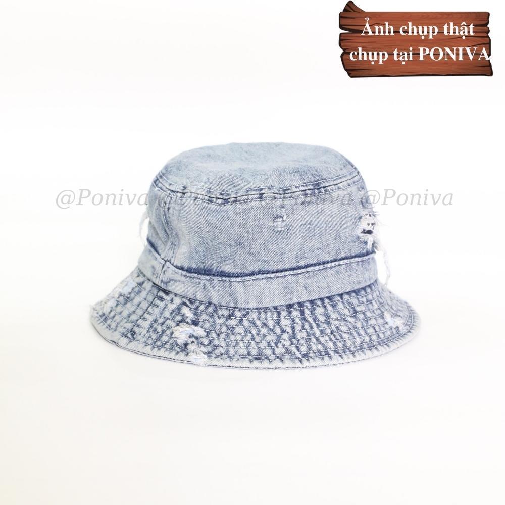 Mũ bucket ️ Nón tai bèo vành cụp chất jean cao cấp form unisex BKJ01 Ulzzang Thời trang PONIVA siêu hot