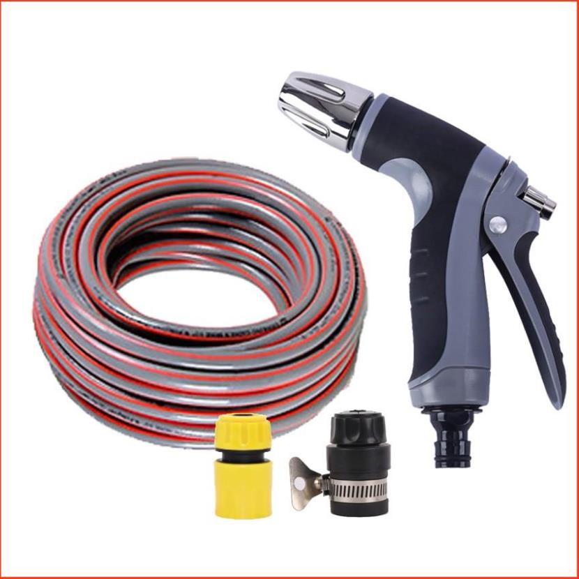 Bộ dây và vòi xịt tăng áp rửa xe tưới cây