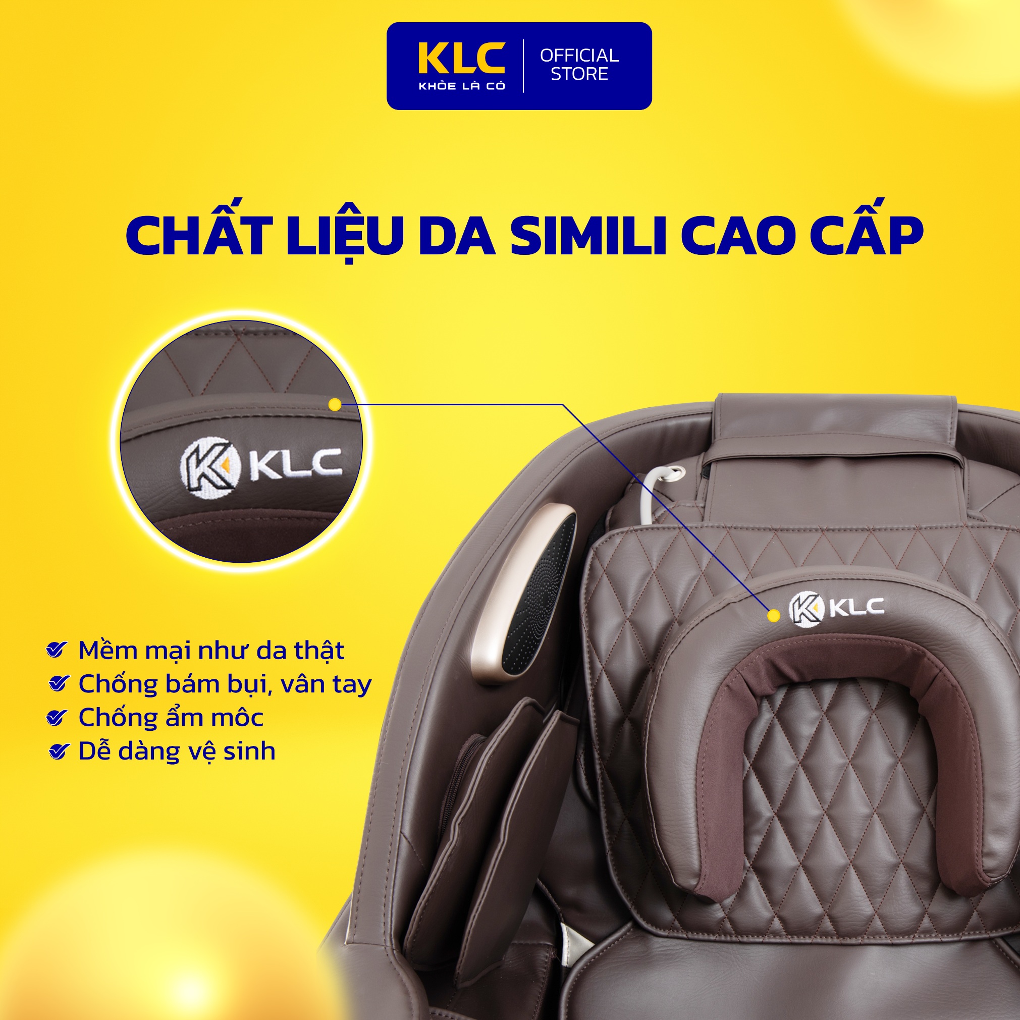 Ghế massage toàn thân KLC K3388, Công nghệ không trọng lực kết hợp con lăn 3D, chất liệu da Simili cao cấp