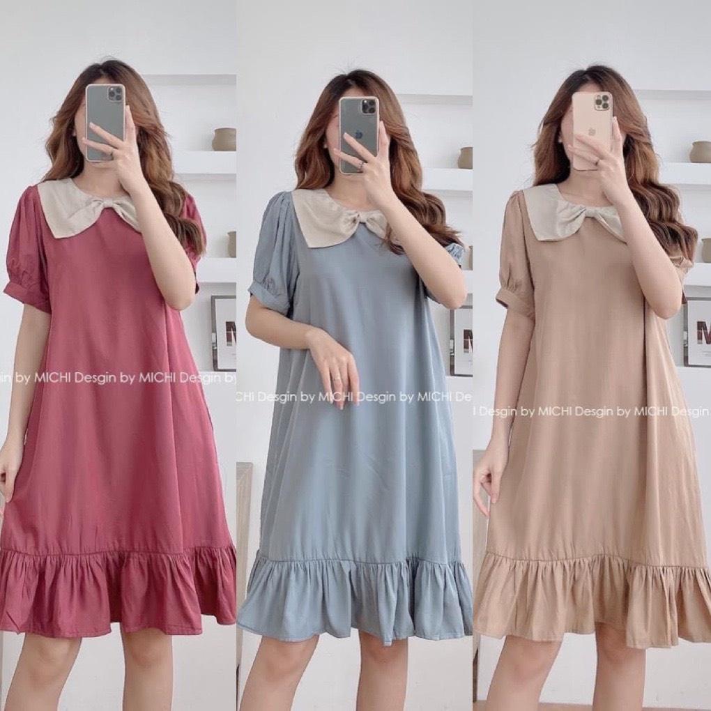 Váy bầu thiết kếchất lụa siêu nhẹ, siêu mát, siêu mềm, mặc không thích hoàn tiềnfree size 43~70kg