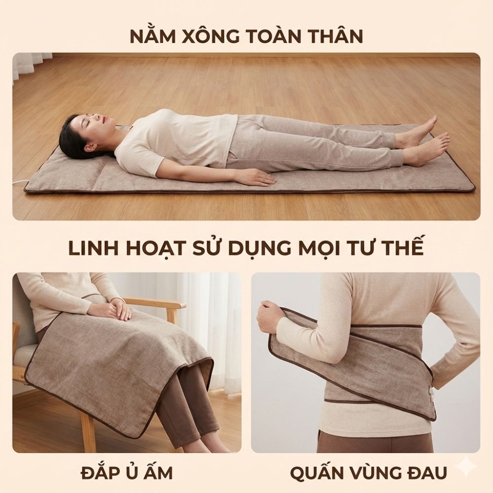 Thảm Điện Ngải Cứu Kachi MK421: Giải Pháp Trị Liệu Đông Y Toàn Diện Ngay Tại Nhà - hàng chính hãng