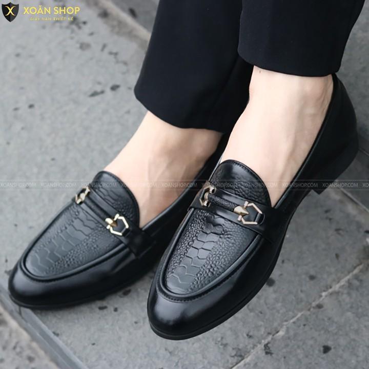 Video -Giày Lười Nam - Chất Da Mềm 100%, Đế Cao Su Đúc Khâu Chắc Chắn Cao 3cm - Mã G004