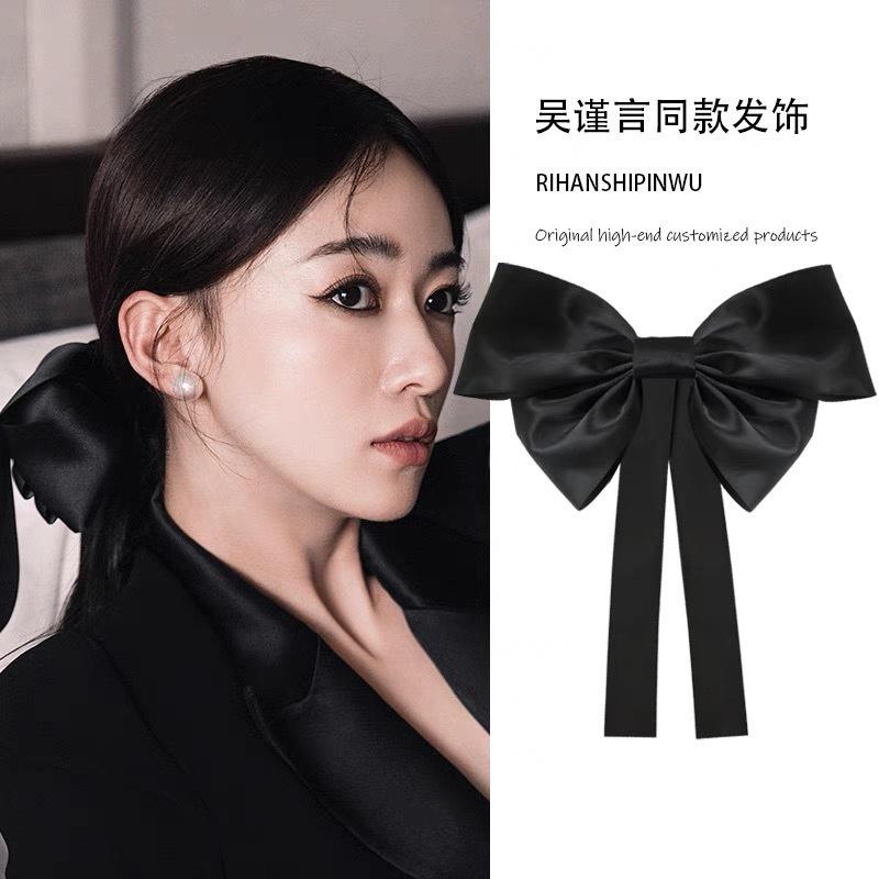 Kẹp tóc nơ bướm vải r.uy b.ăng siêu to phong cách hàn quốc Nunam Shop