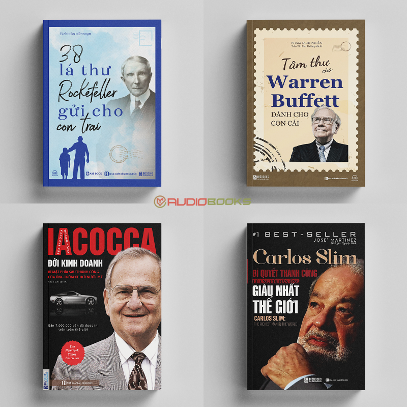 Combo Sách Những Bài Học Trong Kinh Doanh Đắt Giá - 38 Lá Thư Tỷ Phú John Davison Rockefeller Gửi Cho Con Trai - Tâm Thư Của Warren Buffett Dành Cho Con Cái - Iacocca- Carlos Slim