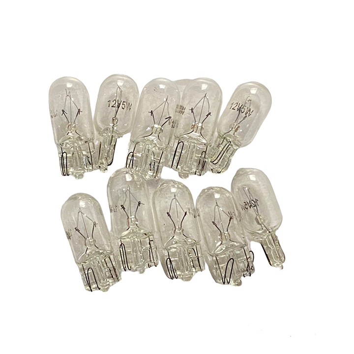 Combo 5 - 10 Bóng Đèn T10 12V- 24V 5W 1 Tóc Chân Cắm Halogen