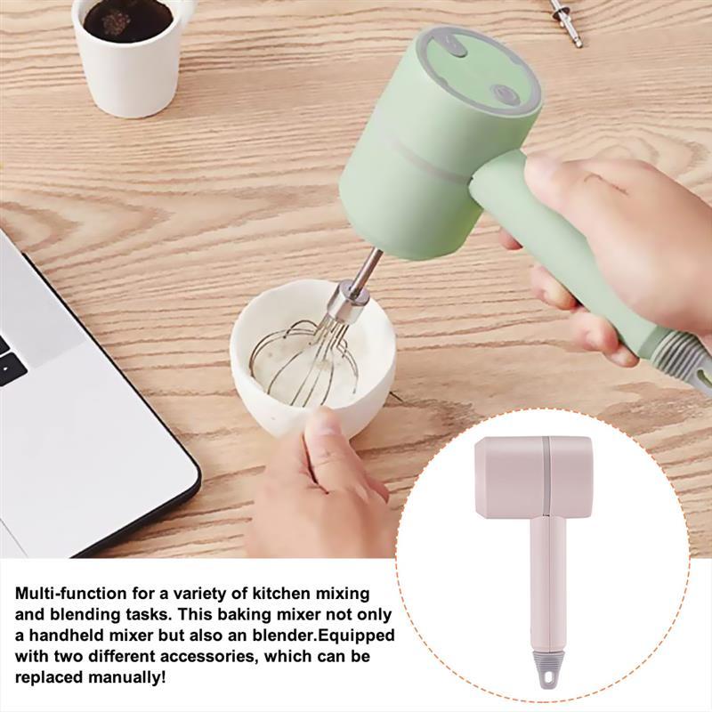 Mini Điện Không Dây Trứng Be Cầm Tay USB Sạc Máy Xay Thực Phẩm Bọt Sữa Kem Thực Phẩm Bánh Trộn Đôi Gậy