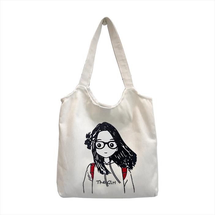 Túi vải tote nam nữ Unisex chất Canvas Đeo Vai Quai Tròn XinhStore Có Khóa Kéo