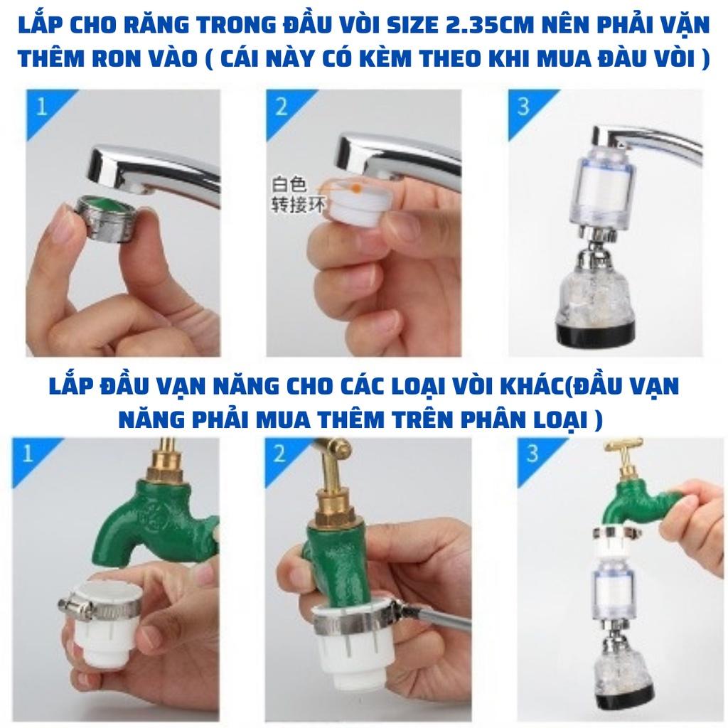 Đầu Vòi Rửa Bát Tăng áp Xoay 360 Độ Kèm Bộ Lọc Nước 3 Chế Độ Lắp Đặt Dễ Dàng - K50