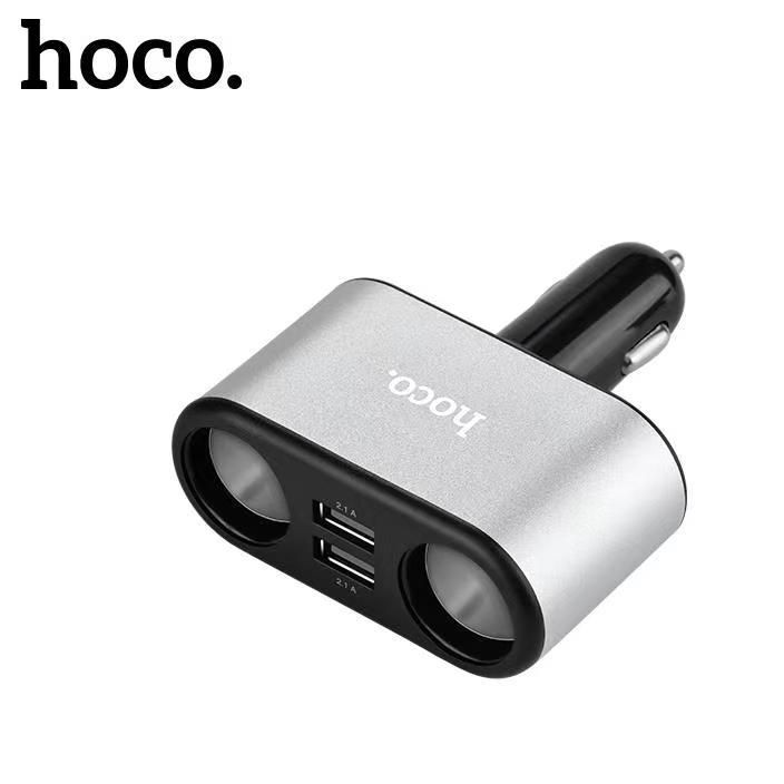 Tẩu sạc nhanh oto 4 cổng Hoco DF206 - cốc sạc 4 in 1 2 cổng usb 2 cổng chia trên ô tô xe hơi - hàng chính hãng