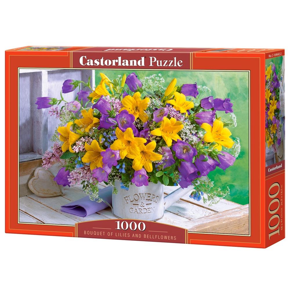 Xếp hình puzzle Bouquet of Lilies and Bellflowers 1000 mảnh CASTORLAND C-104642