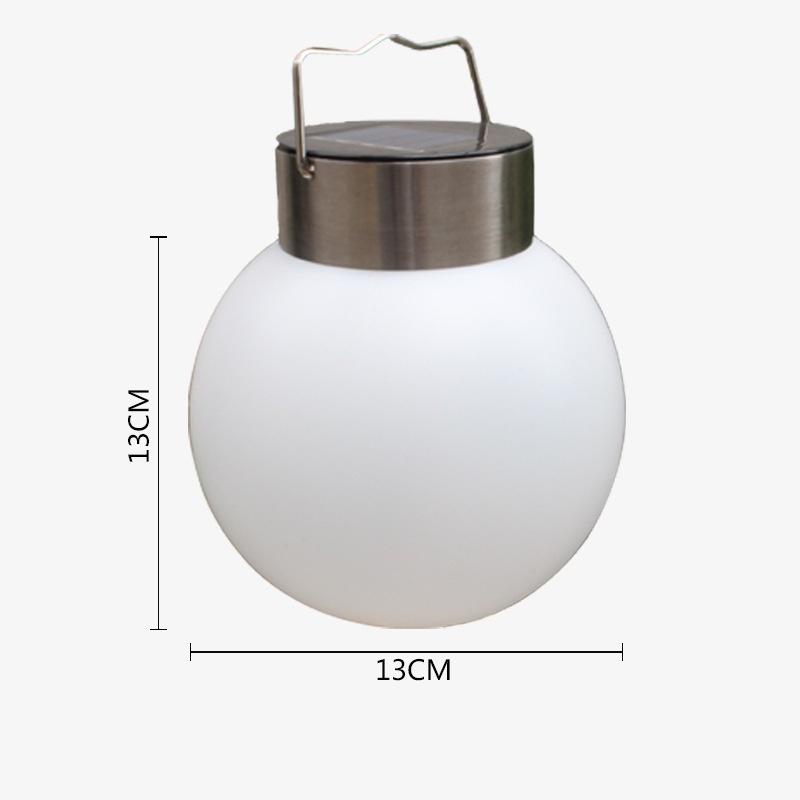 Đèn LED treo trang trí sân vườn hình cầu bằng thép không gỉ chống nước chạy năng lượng mặt trời