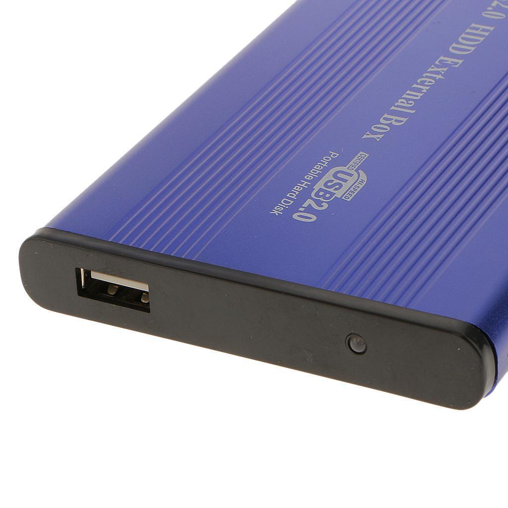 USB2.0 HDD Hard Drive External Enclosure 2.5" IDE PATA HDD Case Blue
