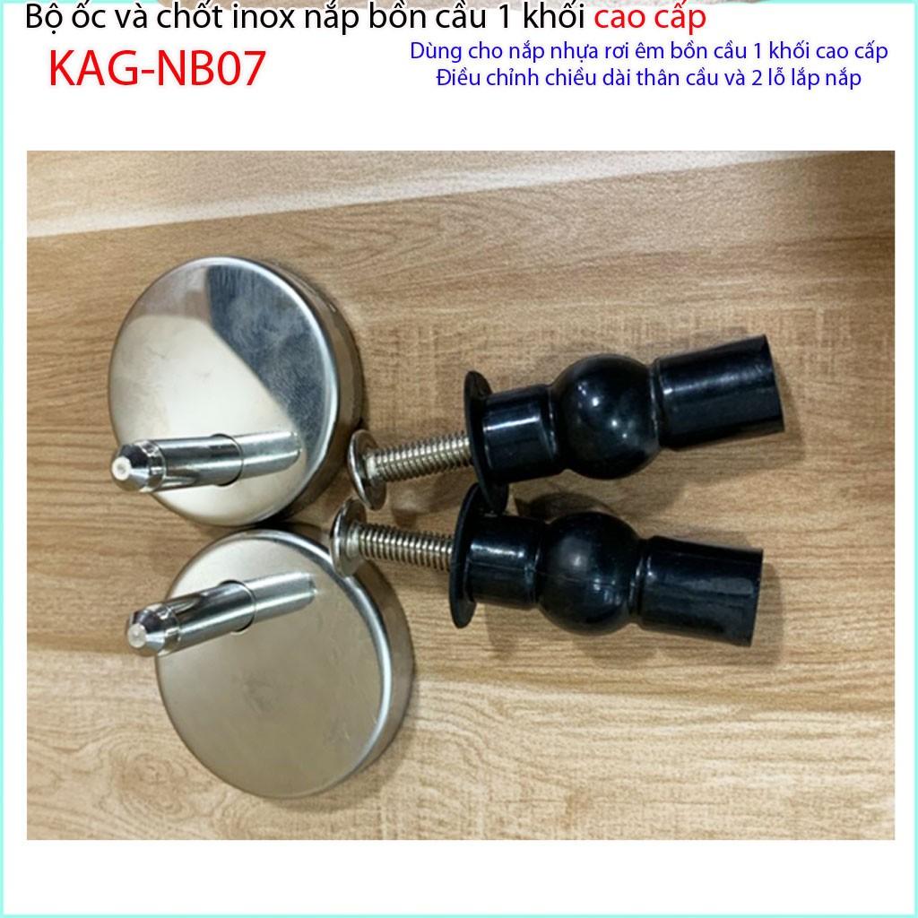 Ốc chốt tròn inox KAG-NB07, phụ kiện chân ốc nắp bồn cầu, ốc chốt bản lề nắp bồn cầu