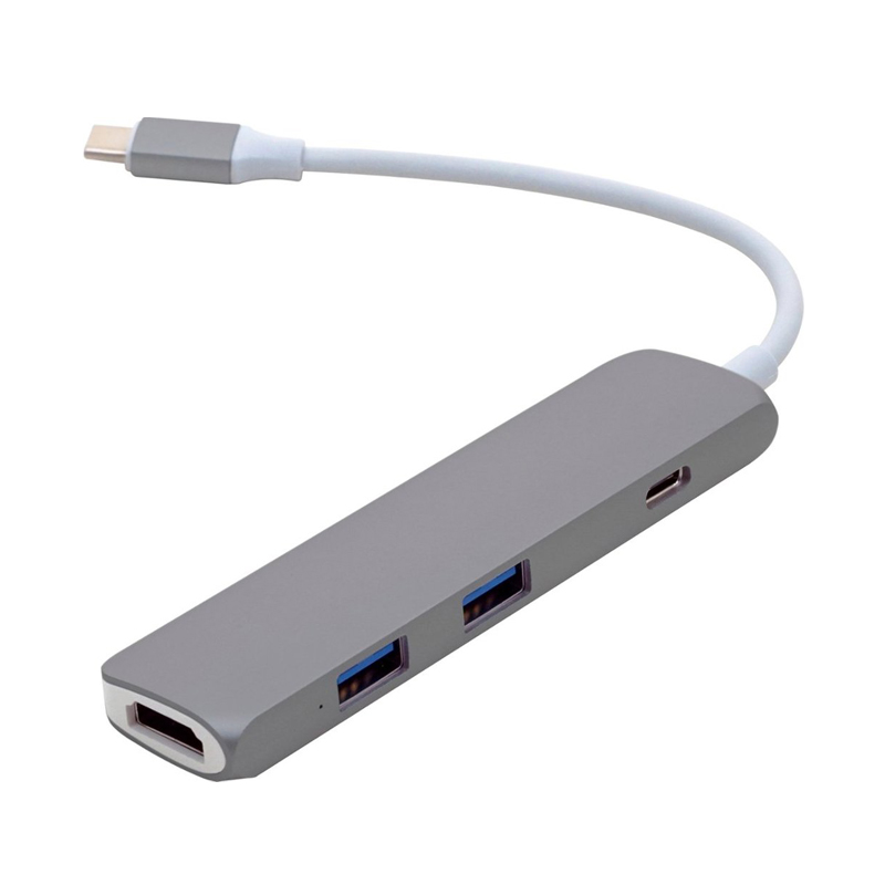 Cổng chuyển 4 in 1 Hyperdrive USB-C hỗ trợ HDMI 4K - GN22B - Hàng Chính Hãng - Hàng Chính Hãng