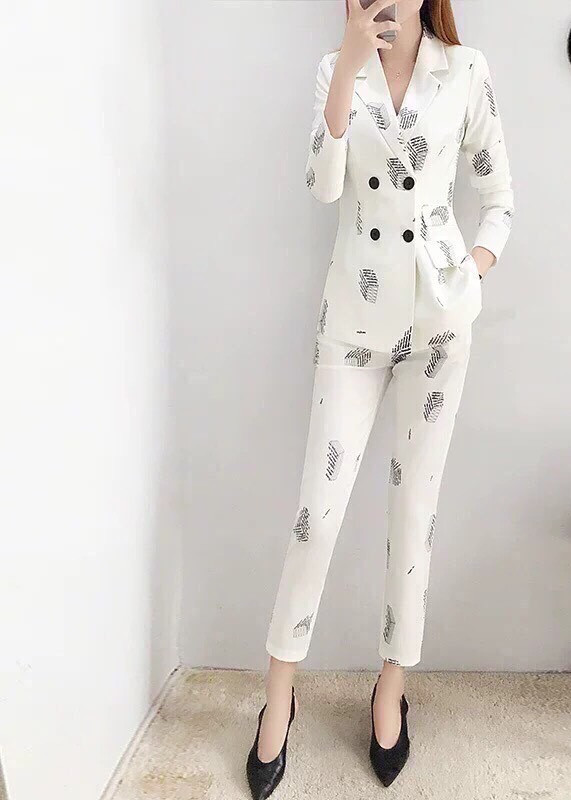 SET BỘ VEST PHỐI NÚT SANG TRỌNG - SD860
