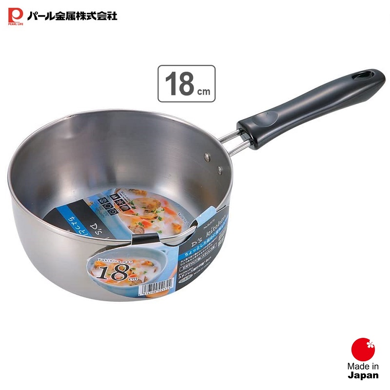 Nồi quánh inox Pearl Metal Φ18cm hàng nội địa Nhật Bản