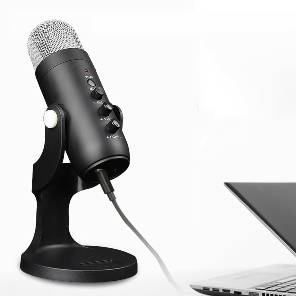 USB Condenser Mic  Headphone Output Noise Reduction for