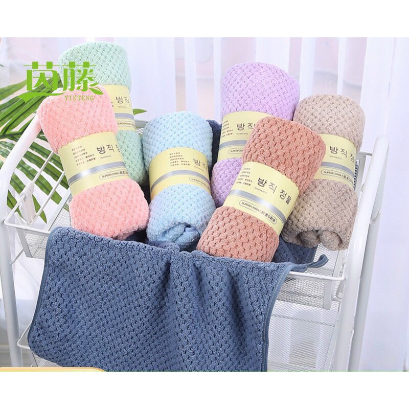 Combo 4 Khăn Mặt Lông Cừu Hàn Quốc Siêu Thấm Hút Cực Mịn - 30x50 cm - Gân xù