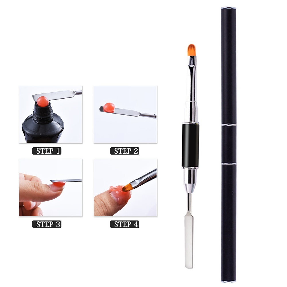 Bút Đắp Gel Có Đầu Gạt, Đa Năng Chuyên Nghiệp, Dễ Dùng Và Thao Tác, Nhỏ Gọn, Độ Bền Cao, Dụng Cụ Hỗ Trợ Giúp Tiết Kiệm Thời Gian, Thể Hiện Ý Tưởng Nghệ Thuật
