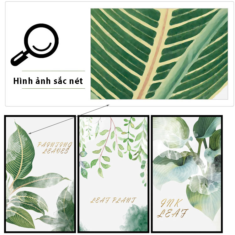 Sticker Decal Dán tường các mẫu khung tranh siêu đẹp in màu chất lượng cao có keo mặt sau