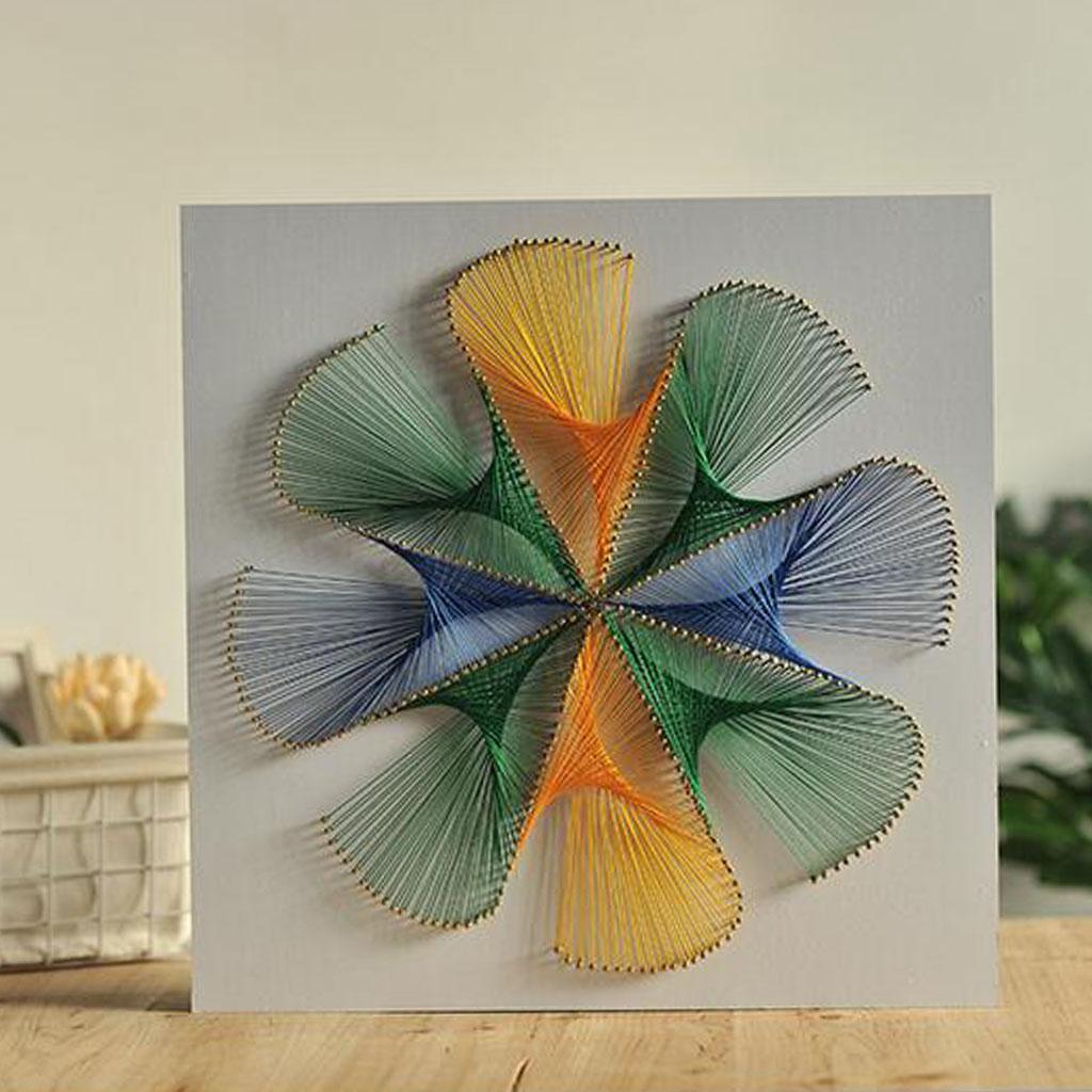 Creative String Craft Pin String Art Kit for Childern DIY - Flower Design