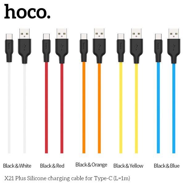 Cáp sạc nhanh 2.4A Lightning, Type C, Micro USB Hoco X21 Plus - HÀNG CHÍNH HÃNG