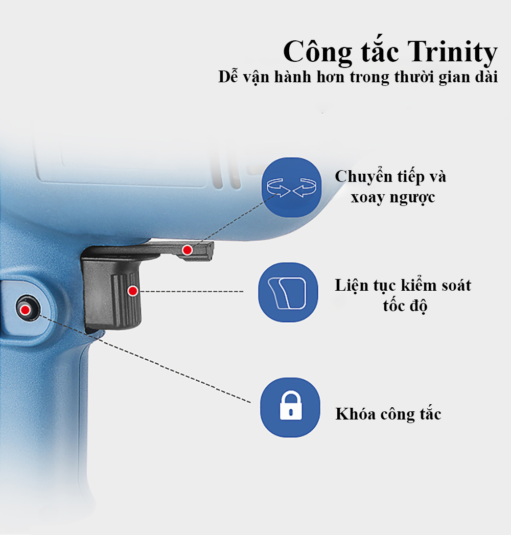 Máy khoan bắt vít Dongcheng DJZ02-6A - Hàng chính hãng