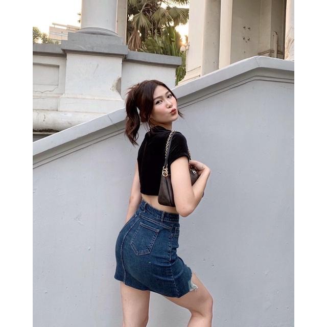 Chân váy Jean cá tính REVERCLOTHINGS Vibes Skirt