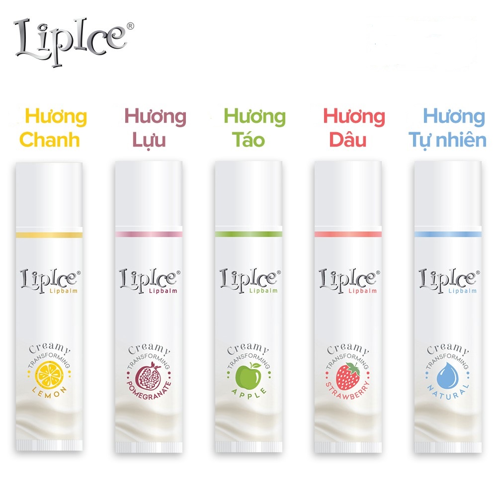 LipIce Son Dưỡng Không Màu Chuyển Kem Mịn Hương Lựu SPF15 Lipbalm Creamy Pomegranate 4.3g