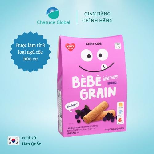 Bánh ngũ cốc ăn dặm Kemy Kids vị Việt quất, 40g/hộp (8 thanh)