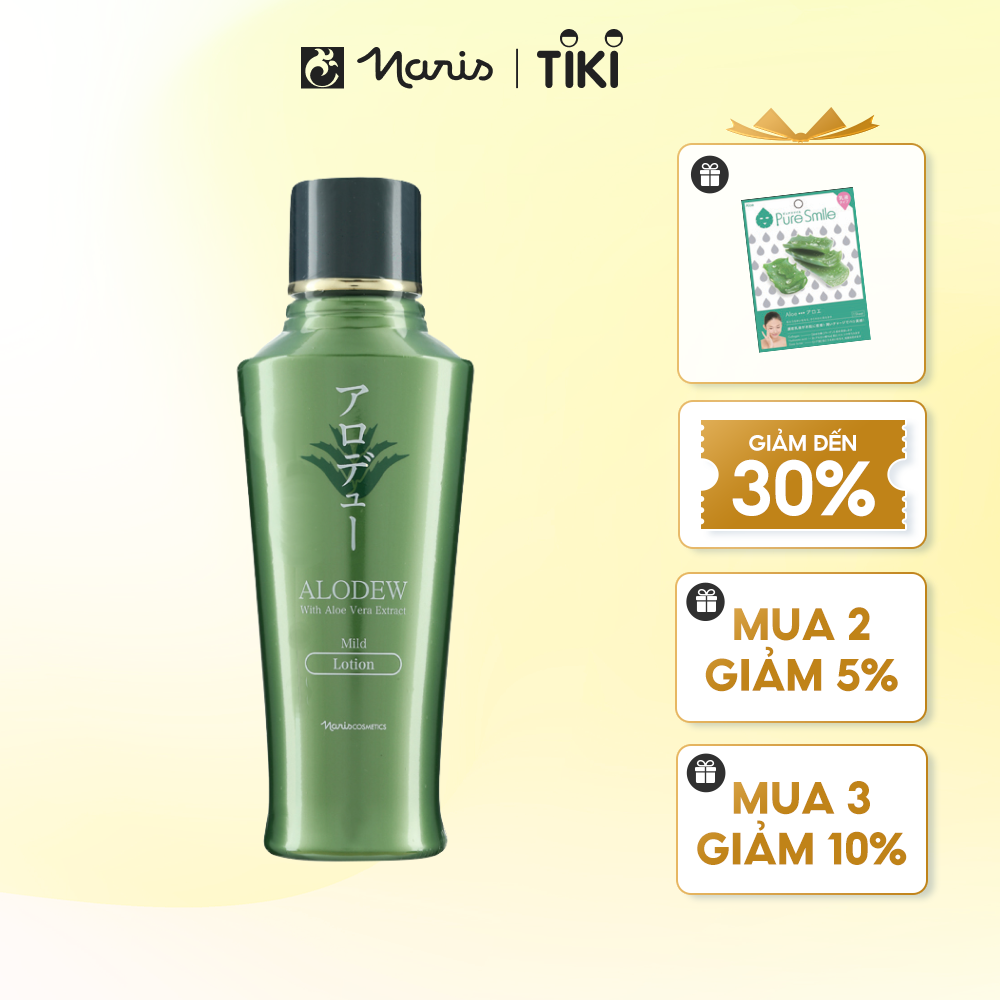 Nước dưỡng da cung cấp độ ẩm, dưỡng trắng da Nhật Bản Naris Alodew Mild Lotion (160ml) – Hàng Chính Hãng