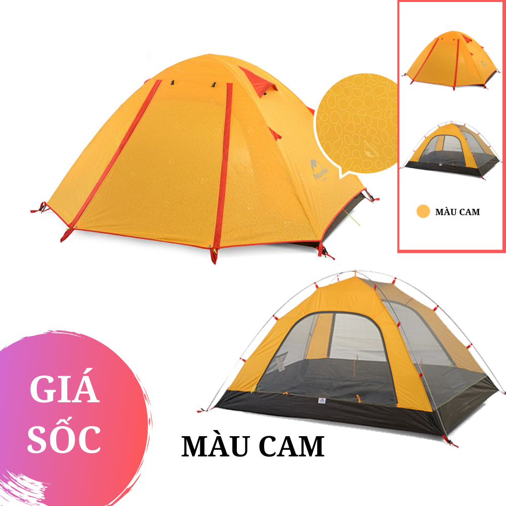 Lều Phượt Du Lịch 2 Người có Mái Hiên Che Nắng Chống Thấm Chống Nước Gọn Nhẹ NatureHike NH18Z022-P