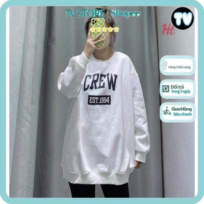 Áo Nỉ Nam Nữ TVSTORE Áo Swearter nỉ cotton CREW H2A Nỉ Dày Ấm Co Giãn Form Rộng Unisex Nhiều Màu