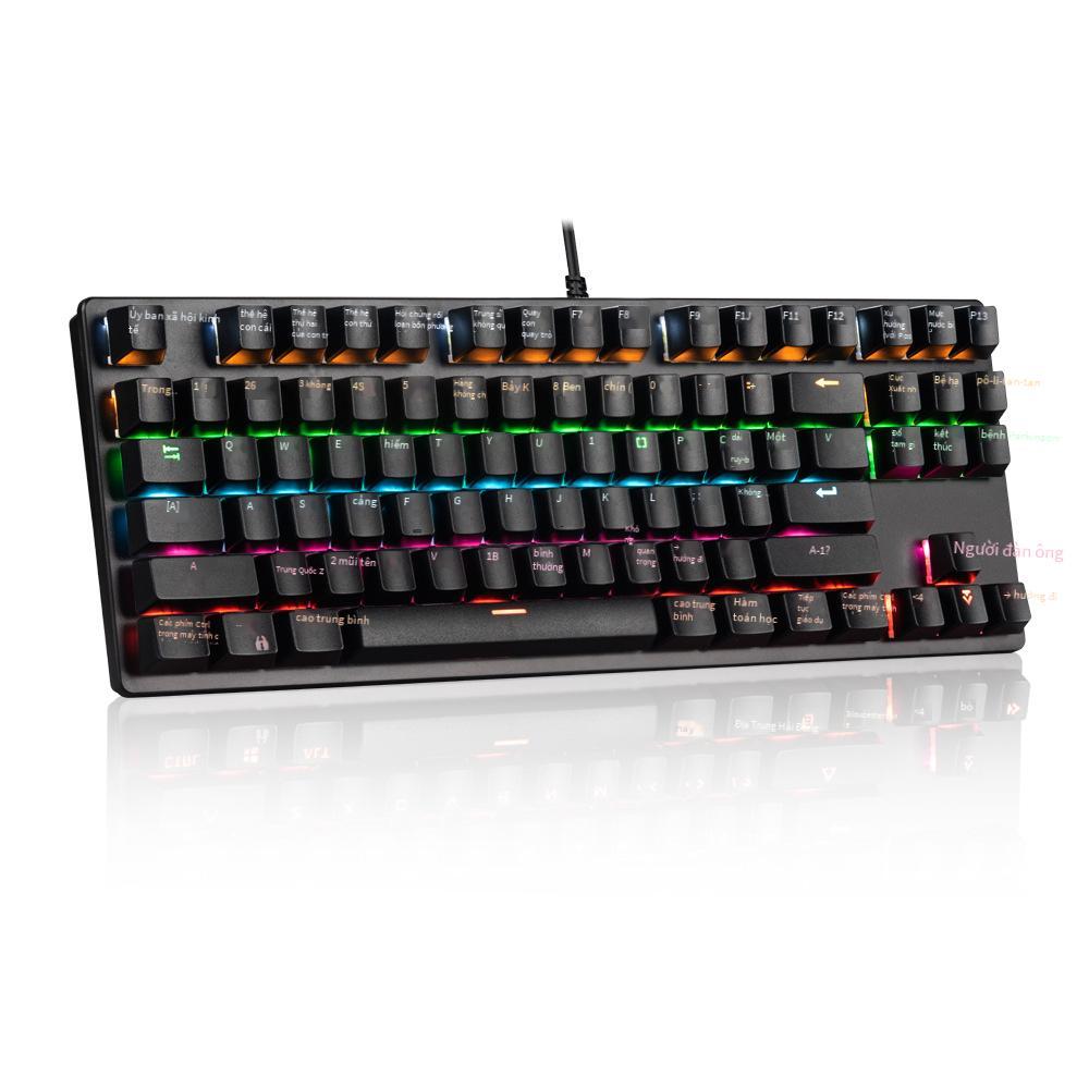 Đặc Biệt Tặng Vẹt Mới Xanh Trục Chống Bụi Cạnh Tranh 26 Phím Không Bấm 87 Phím Kinh Doanh Bàn Phím Trò Chơi Cặp Đôi bàn Phím Cơ Thật