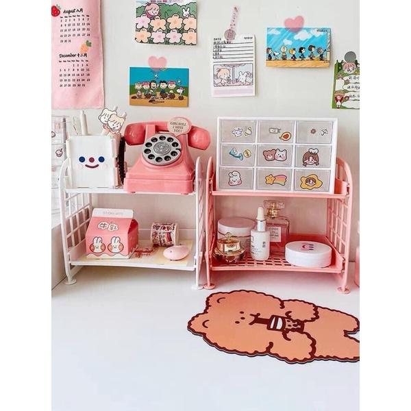 M454 Kệ Nhựa Decor Mini 2 Tầng