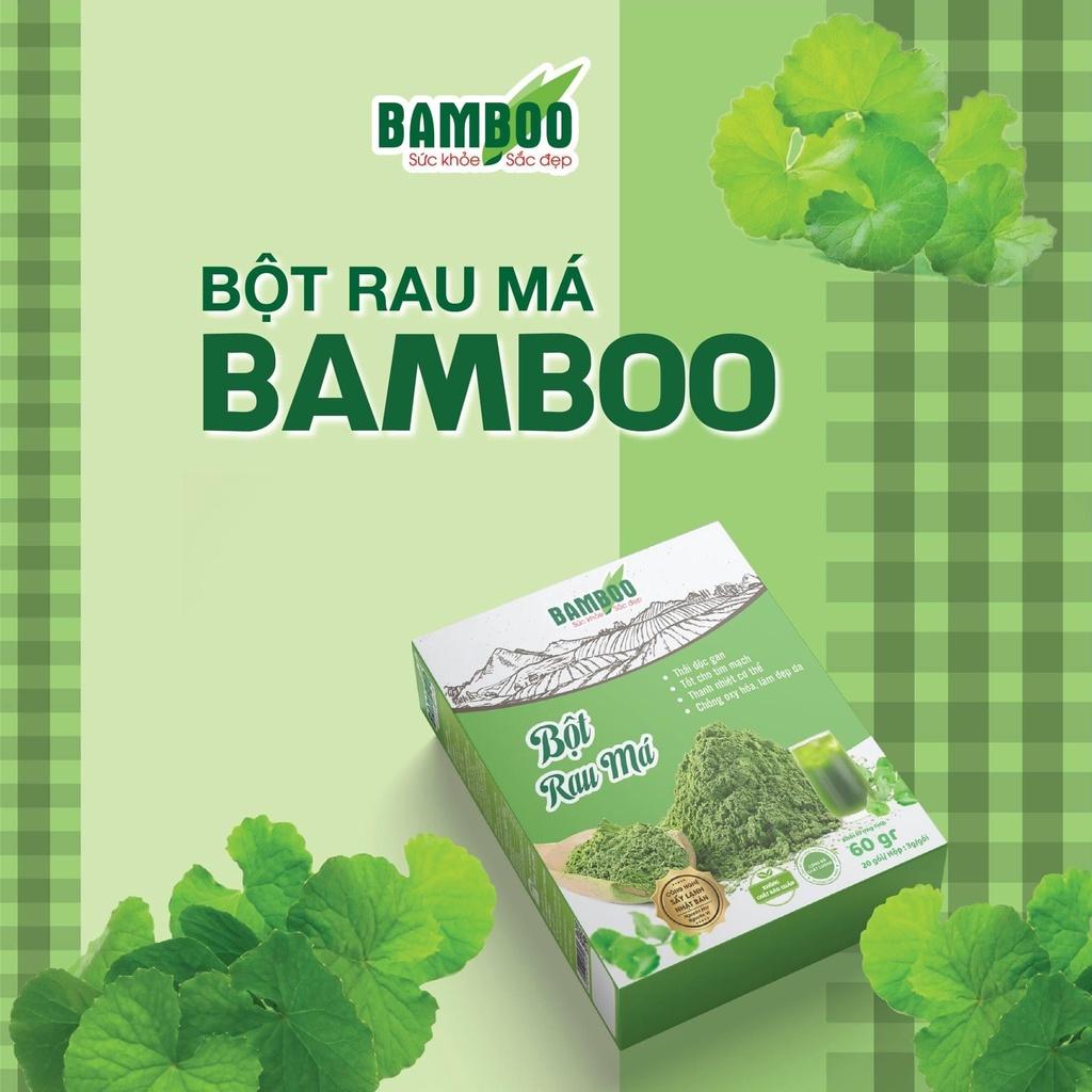 Bột rau má BAMBOO nguyên chất, siêu mịn hộp 60g/ 20 gói