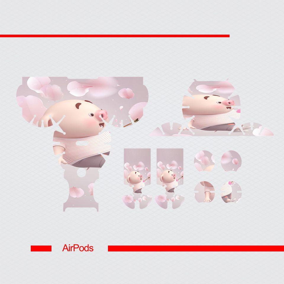 Miếng dán skin cho AirPods in hình Heo con dễ thương - HEO2k19-187 (AirPods ,1 2, Pro, TWS, i12)