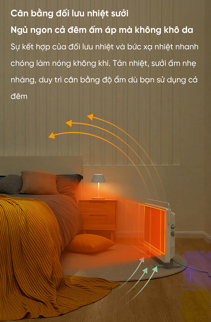 Máy Sưởi XIAOMI Smartmi Graphene GR-H Thông Minh, 3 Mức Nhiệt Độ, Kháng Nước IPX4, Kết Nối App Mihome, Diện Tích Hoạt Động 20 m2, Công Suất 2200 W - Hàng Chính Hãng