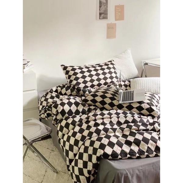 Bộ Chăn Ga Gối Cotton Living 100%cotton Hàng Nhập Khẩu Cao Cấp 4 Món Hình Thoi