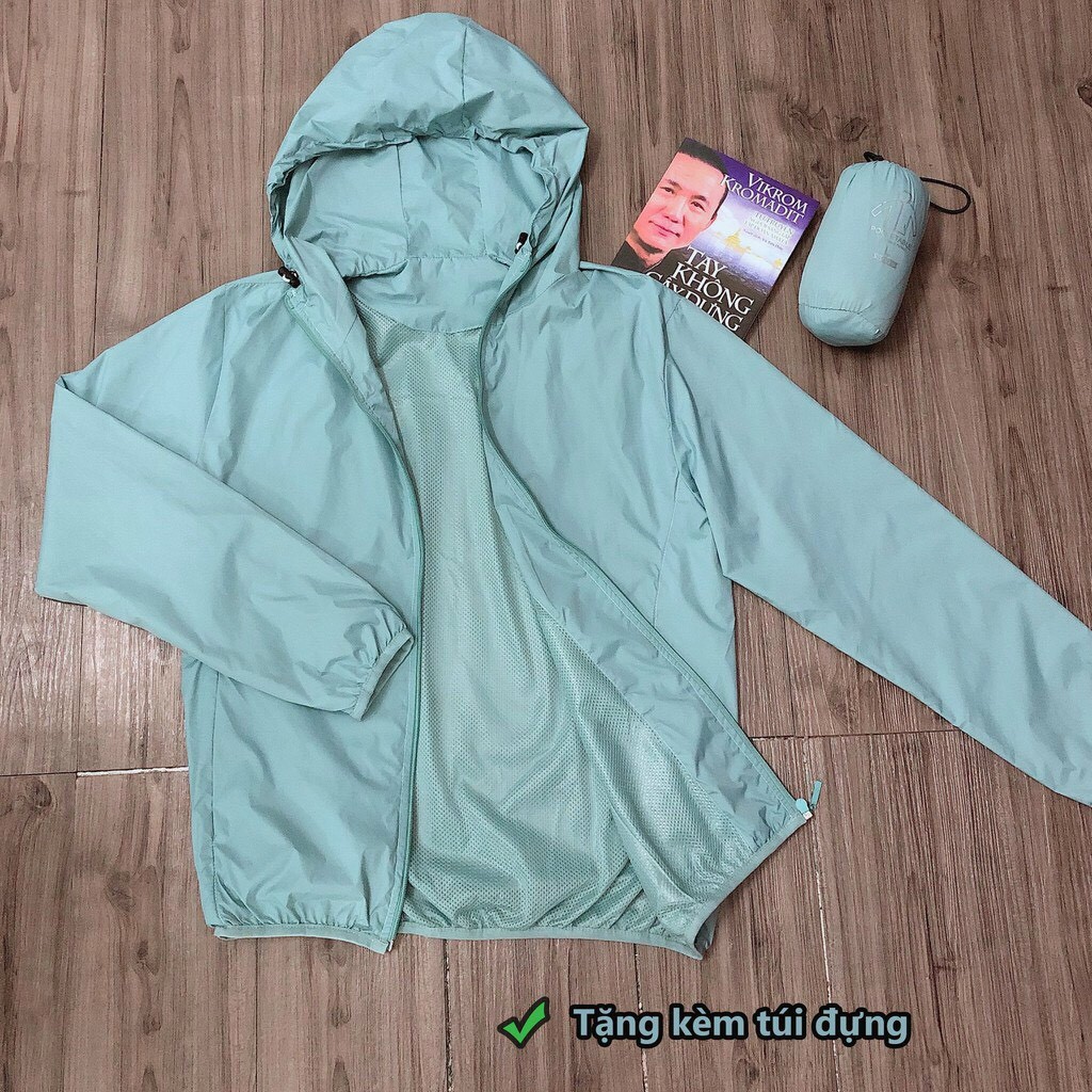 Áo gió nữ 2 lớp lót lưới chống nước
