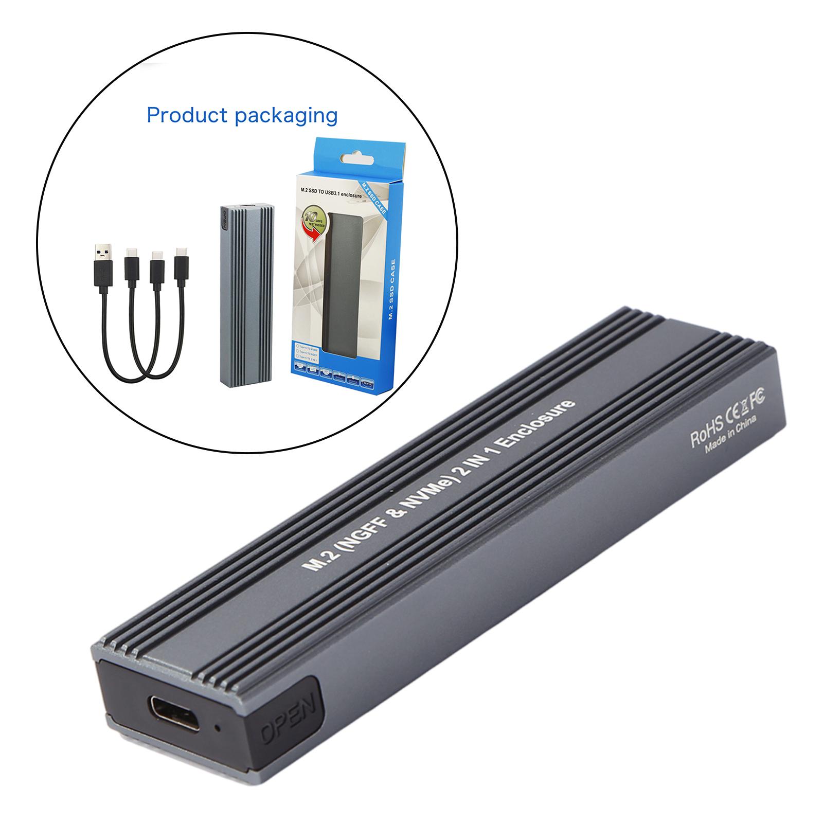 Hard Drive Box M2 SATA SSD to USB 3.0 SSD Disk External Enclosure Adapter