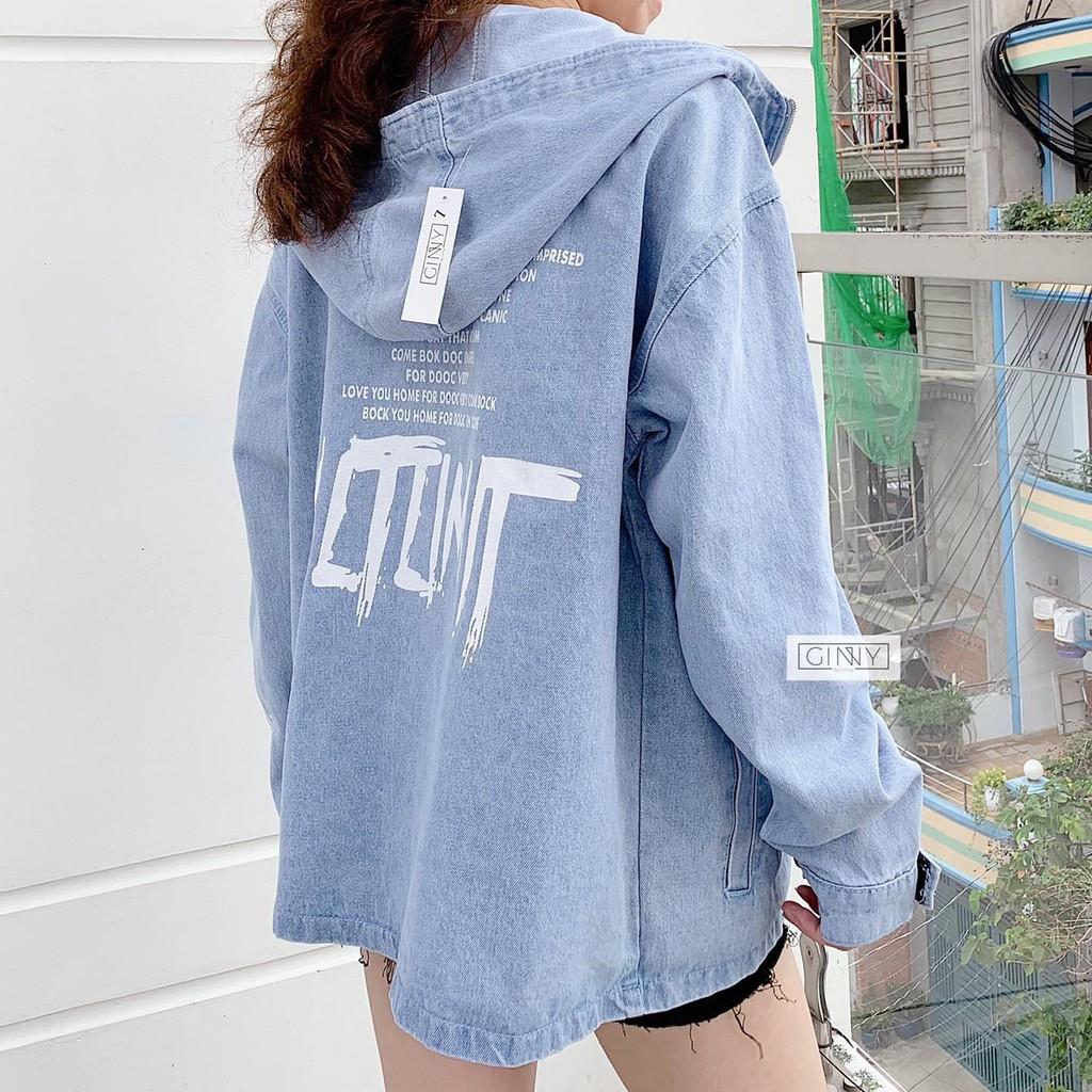 Áo Khoác Chống Nắng Jean TK Unisex Nam Nữ | Form Bigsize Thoải Mái | Chất Dày Dặn | Có Nón Rộng | Khoá Kéo