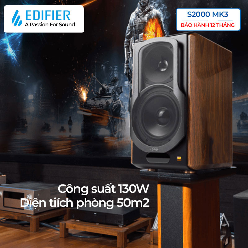 Loa Bluetooth 5.0 EDIFIER S2000 MK3 Bookshelf active Công suất 130W Hires Audio kết nối AptX HD - Hàng chính hãng