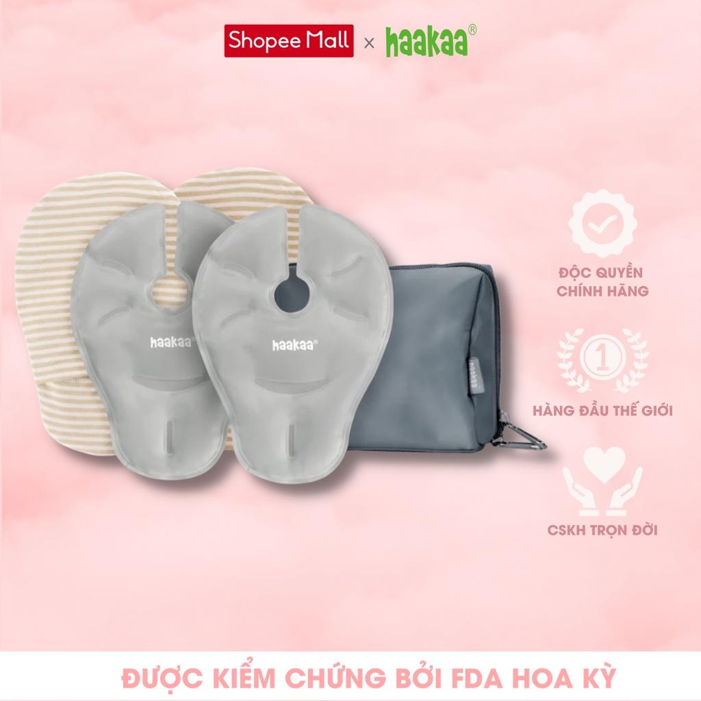 Miếng chườm ngực nóng lạnh cho mẹ sau sinh Haakaa. Không chứa BPA và phthalate. Bộ 2 miếng