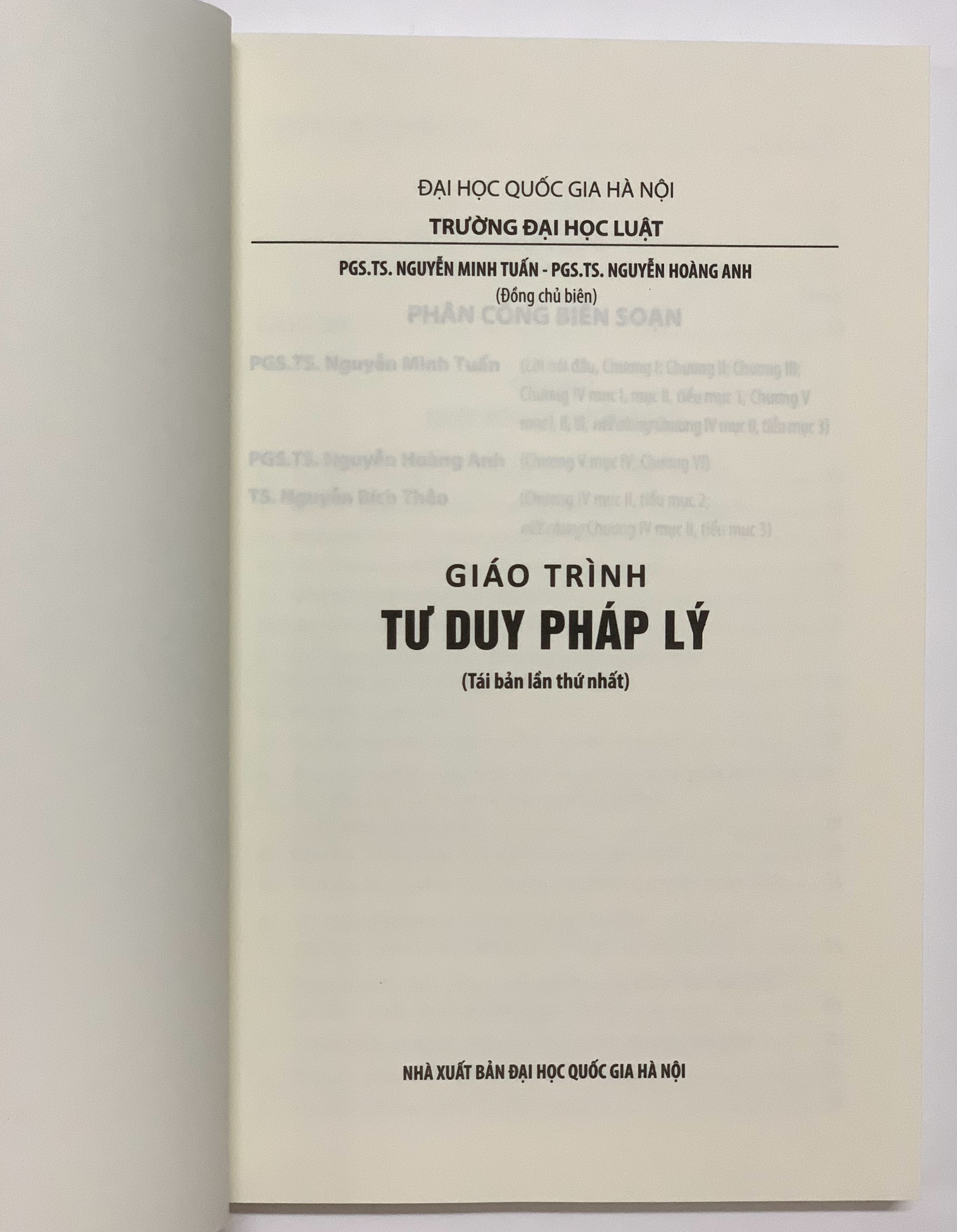 Sách - Giáo trình tư duy pháp lý