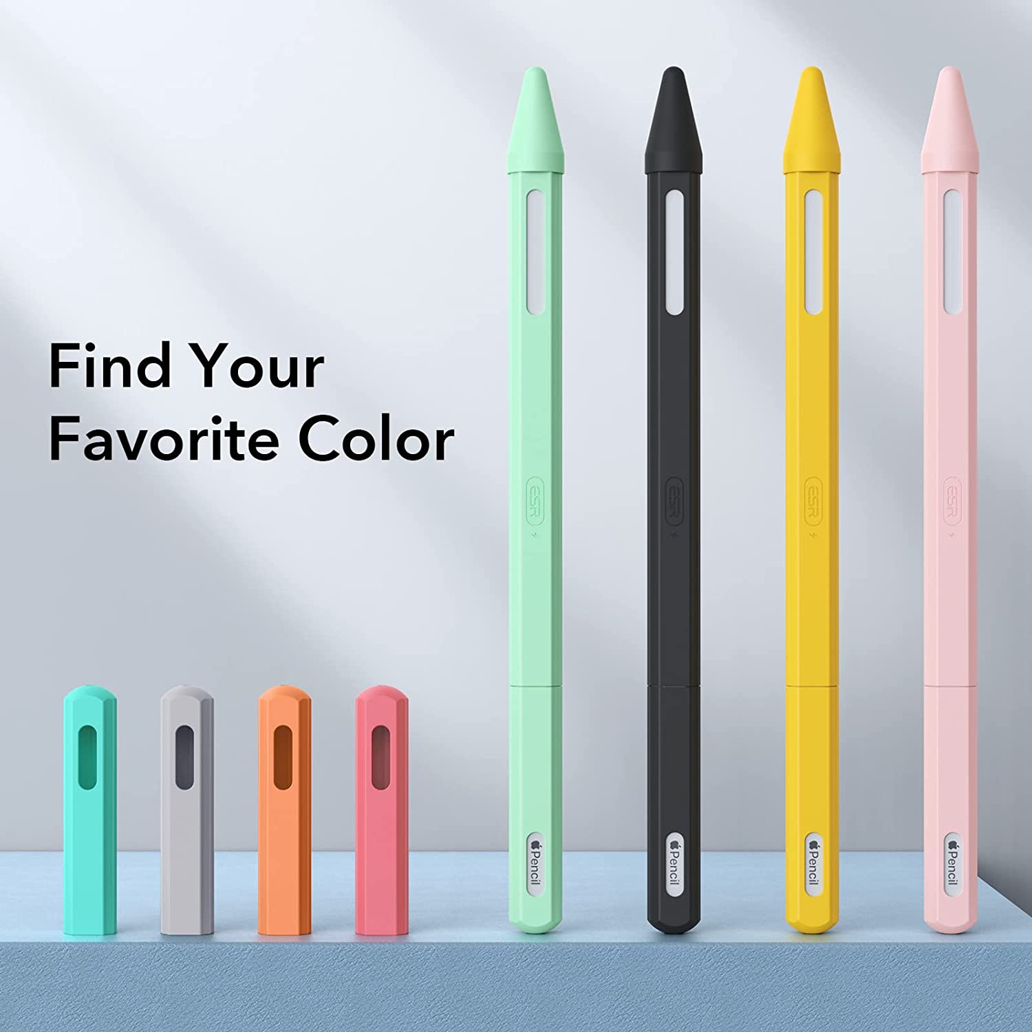 Bao Case Vỏ ESR Pencil Cover Silicone Siêu Mỏng Bảo Vệ cho Apple Pencil 2 - Hàng Chính Hãng